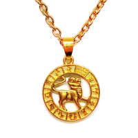 MariaKing Oroszlán-Horoszkóp medál lánccal, arany színű