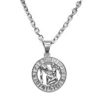 MariaKing Vízöntő-Horoszkóp medál lánccal, ezüst színű