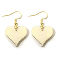 MariaKing Fa szív (2 cm) fülbevaló, választható arany vagy ezüst színű akasztóval