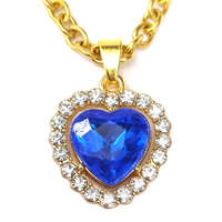 MariaKing Kék kristály szív medál lánccal