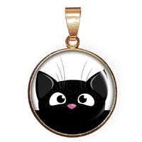 MariaKing CARSTON Elegant – Fekete cicás – medál lánccal vagy kulcstartóval