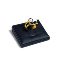 MariaKing Yin-yang cicás üveglencsés gyűrű, választható arany és ezüst színben