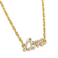 MariaKing Arany színű kristályos Love felirat medál nyaklánccal