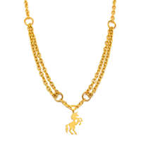 MariaKing Unikornis nemesacél medál kétsoros nyaklánccal, arany színű