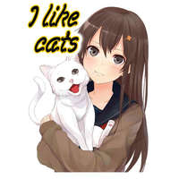 MariaKing Puzzle - Anime lány cicával (120 db-os)