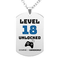 MariaKing Level 18 unlocked (tetszőleges számmal és névvel) medál lánccal vagy kulcstartóval