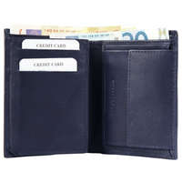Excellanc Excellanc uniszex pénztárca valódi bőrből, 12x9 cm, sötétkék III.
