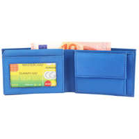 Excellanc Excellanc pénztárca valódi bőrből, 7x10 cm, kék