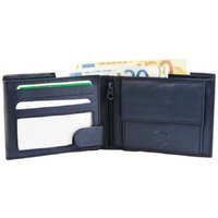 Excellanc Excellanc uniszex pénztárca valódi bőrből, 9x12 cm, kék