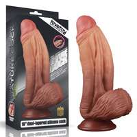LoveToy LoveToy Dual Layered Silicone ,10" Nature Cock - Élethű nagy dildó 24,5 cm