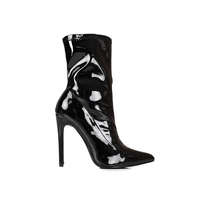 Shelovet Women&#039;s ankle boots on a Shelovet heel made of patent leather lakkcipő fekete