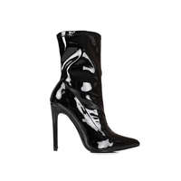 Shelovet Women's ankle boots on a Shelovet heel made of patent leather lakkcipő fekete