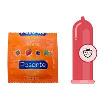 Pasante Pasante Taste óvszer 1 db - eper ízű gumióvszer , színes óvszer