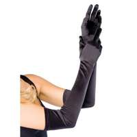 Leg Avenue Leg Avenue Extra Long Satin Gloves 16B - szatén kesztyű, fekete