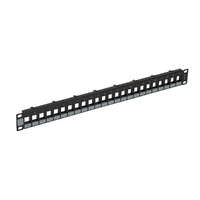 Legrand Üres keystone patch panel 1U-19 árnyékolatlan (UTP) 24xRJ45 port fogadására fekete Linkeo 632790"