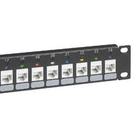 Legrand PATCH panel 24 port UTP/FTP keystone üres váz, fém kábeltartóval Legrand-Linkeo 632792