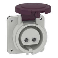 Schneider Electric Zrt. Schneider Electric Kaedra Box - 82901 -Mureva PK (Pratika) Panelre szerelhető egyenes aljzat, 2P, 16A, 25V, IP44, csavaros