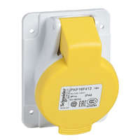Schneider Electric Zrt. Schneider Electric PratiKa - PKF16F413 -Mureva PK (Pratika) Panelre szerelhető döntött aljzat, 2P+F, 4h, 16A, 130V, IP44, csavaros