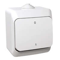 Schneider Electric Zrt. Schneider Electric Cedar Plus - WDE000520 - Kétpólusú kapcsoló, IP44, fehér (102)