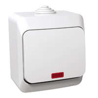 Schneider Electric Zrt. Schneider Electric Cedar Plus - WDE000561 - Váltókapcsoló, jelzőfénnyel, IP44, fehér