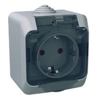 Schneider Electric Zrt. Phd 2.4-16 GYV csatlakozóaljzat szürke, átlátszó csapófedéllel IP44 CEDAR PLUS WDE000643 Schneider