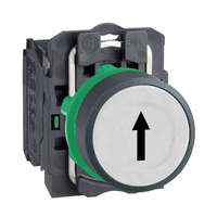 Schneider Electric Zrt. Schneider Electric Harmony XB5 - XB5AA3341 - komplett műanyag nyomógomb, Ø22, visszatérő, 1NO, fehér, "fel nyíl"