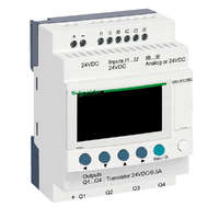 Schneider Electric Zrt. Schneider Electric Zelio Logic - SR3B102BD - programozható relé, bővíthető, LCD kijelző, 2 DI + 2 DI/AI, 4 DO tranzisztoros, belső órával, 24 VDC