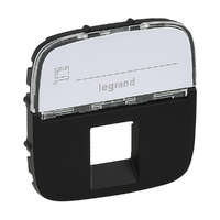 Legrand Valena Allure fekete RJ11/RJ45 aljzat burkolat címketartóval 755478 Legrand