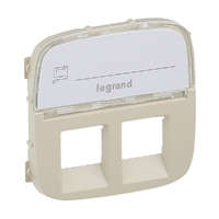 Legrand Valena Allure 755486 2xRJ11/RJ45 aljzat burkolat címketartóval, Elefántcsont