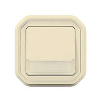 Legrand Plexo 55 süllyesztett váltóérintkezős nyomó jelzőfénnyel, címketartóval 10A, összeszerelt, elefántcsont 069829L Legrand