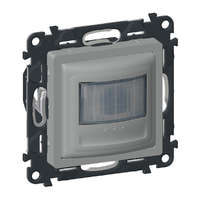 Legrand Valena Life alumínium mozgásérzékelős (PIR) kapcsoló, 2-150 W (LED max. 100 W), 2 vezetékes, beépített nyomóval 752372A Legrand