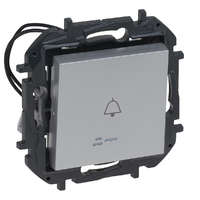 Legrand Niloé Step alumínium N101 JF CSJ egypólusú nyomó jelzőfénnyel, csengőjellel 863310B Legrand