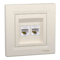 Schneider Electric Zrt. Schneider Electric Asfora - EPH4400123 - 2xRJ45 Cat5e UTP aljzat, bézs