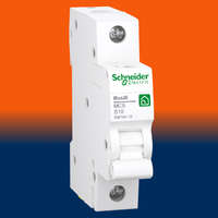 Schneider Electric Zrt. Schneider Resi9 kismegszakító, 1P, 10A, B karakterisztika, 4500 A Icn, biconnect csatlakozás, DIN sínre, IP20/IP40 védettség, R9F04110