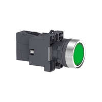 Schneider Electric Zrt. Schneider Electric Easy Harmony XA2 - XA2EW33B1 - Ø22 Világító nyomógomb, zöld, 24V AC/DC, 1NO