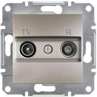 Schneider Electric Zrt. Schneider Electric Asfora süllyesztett TV/R végzáró csatlakozóaljzat fedéllel, 1dB, bronz