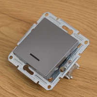 Schneider Electric Zrt. Schneider Electric Asfora - EPH1600162 - Egypólusú nyomó, jelzőfényes, rugós bekötés, acél