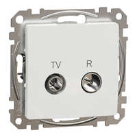 Schneider Electric Zrt. Schneider Electric Sedna TV/R aljzat átmenő kivitelben, fehér színben, 7 dB TV és 10 dB rádió csillapítással, IEC apa és anya csatlakozóval, UV-stabilizált fényes felülettel, süllyesztett telepítéshez SDD111474R