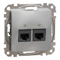 Schneider Electric Zrt. Schneider Electric Sedna Design & Elements - SDD113452 -2xRJ45 Cat5e UTP aljzat, alumínium