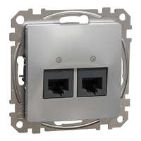 Schneider Electric Zrt. Schneider Electric Sedna Design & Elements - SDD113462 -2xRJ45 Cat6 UTP aljzat, alumínium