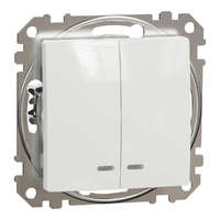 Schneider Electric Zrt. Schneider Electric Sedna Design & Elements - SDD111105L -Csillárkapcsoló, kék jelzőfénnyel, 10AX, fehér