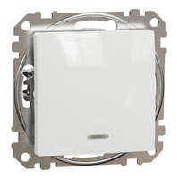 Schneider Electric Zrt. Schneider Electric Sedna Design & Elements - SDD111106L -Váltókapcsoló, kék jelzőfénnyel, 10AX, fehér