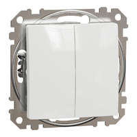 Schneider Electric Zrt. Schneider Electric Sedna Design & Elements - SDD111118 -Kettős nyomó, rugós bekötés, 10A, fehér