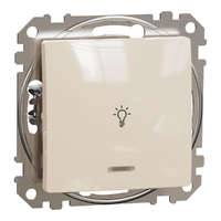 Schneider Electric Zrt. Schneider Electric Sedna Design & Elements - SDD112132L -Egypólusú nyomó, kék jelzőfénnyel, lámpajellel, rugós bekötés, 10A, bézs
