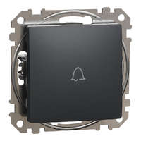 Schneider Electric Zrt. Schneider Electric Sedna Design & Elements - SDD114131 -Egypólusú nyomó csengőjellel, rugós bekötés, 10A, antracit