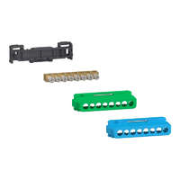 Schneider Electric Zrt. Csatlakozóblokk, 4 x 16 + 4 x 10 csavaros + 1 zöld és 1 kék burkolat (80A) LGYT2A08 Schneider