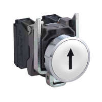Schneider Electric Zrt. Easy Harmony XB2, Nyomógomb, fehér, 1 NO, jelölt, nyíl fel, fém, panelbe süllyesztett, 22mm, visszatérő XB2BA3341C Schneider