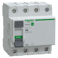 Schneider Electric Zrt. Schneider Electric Easy9 Pro - EZ9R49425 -Áram-védőkapcsoló, A osztály, 4P, 25A, 30mA