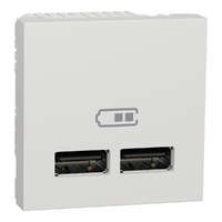 Schneider Electric Zrt. Schneider Electric New Unica - NU341818 -Dupla USB töltő,A+A,2.1A,fehér