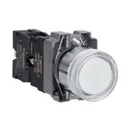 Schneider Electric Zrt. Easy Harmony XB2, Világító nyomógomb, fehér, AC/DC 24V, fém, panelbe süllyesztett, 22mm, visszatérő XB2BW31B1C Schneider